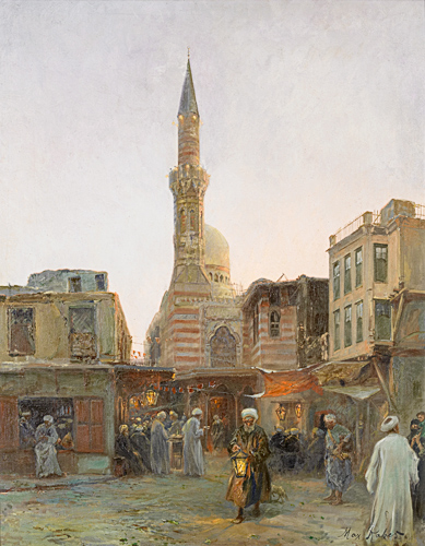 Max Rabes - Straßenszene in Kairo