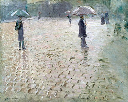 Gustav Caillebotte - Studie für eine Pariser Straße, Regentag