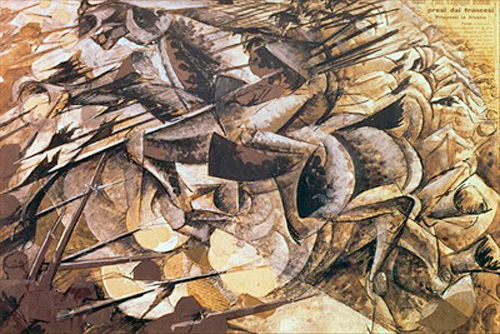 Umberto Boccioni - The Charge of the Lancers