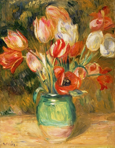 Pierre-Auguste Renoir - Tulpen in einer Vase
