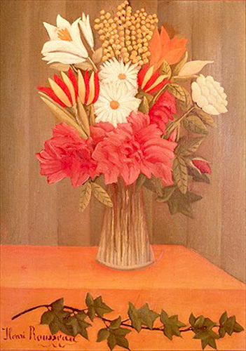 Henri Rousseau - Vase mit Blumen