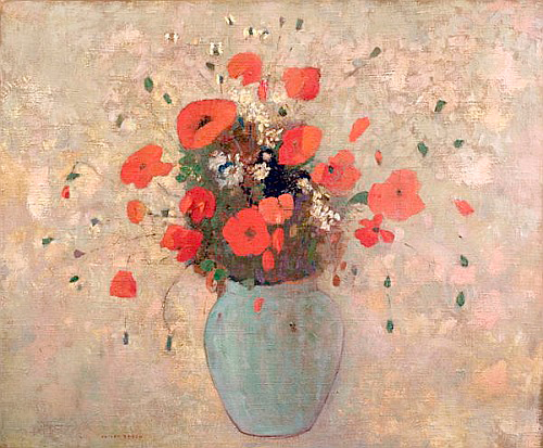 Odilon Redon - Vase mit Mohnblumen