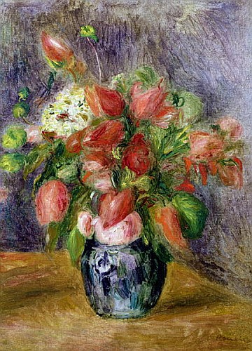 Pierre-Auguste Renoir - Vase mit Tulpen