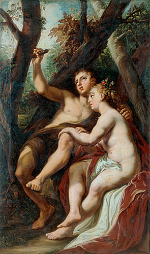  ital. Mythologiemaler - Venus als Sterbliche, in den Armen Anchises
