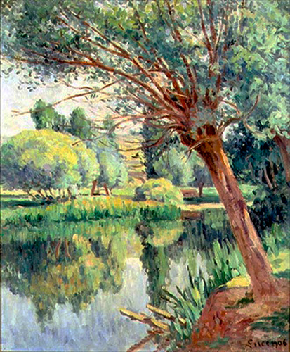 Maximilien Luce - Weiden am Flußufer