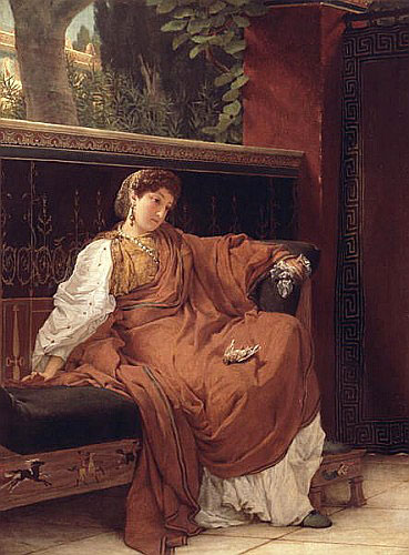 Sir Lawrence Alma-Tadema - Weinen über den Spatz, 1866