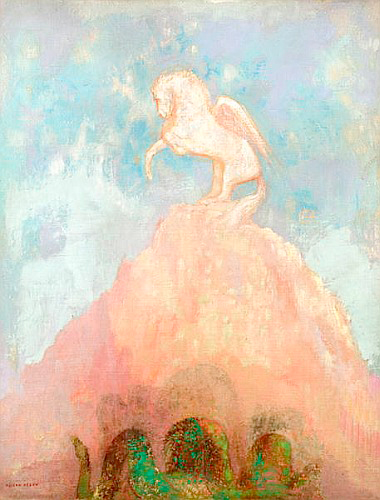 Odilon Redon - Weißer Pegasus