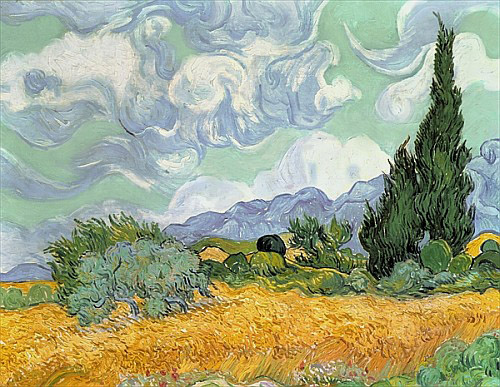 Vincent van Gogh - Weizenfeld mit Zypressen