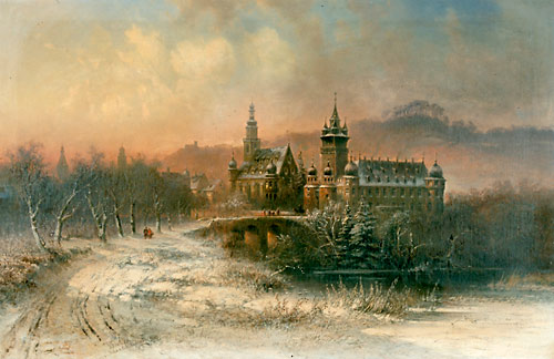 Pieter Francis Peters - Winterabend in Hohenloh Neuenstein