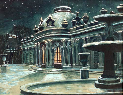 Max Klinger - Winternacht in Sanssouci