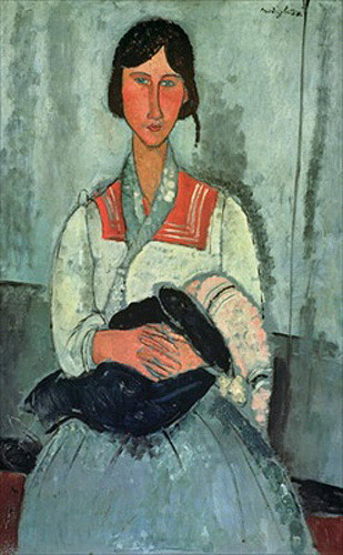Amadeo Modigliani - Zigeunerfrau mit Kind