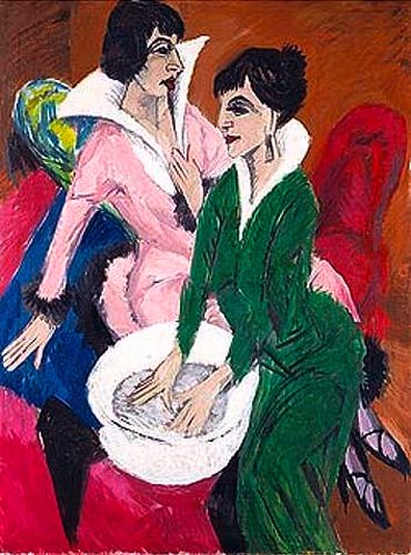 Ernst Ludwig Kirchner - Zwei Frauen mit Waschbecken (Die Schwestern)