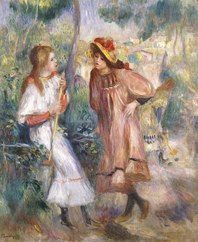 Pierre-Auguste Renoir - Zwei Mädchen im Garten von Montmatre